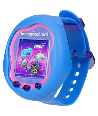 BANDAI - Tamagotchi Uni - Tamagotchi connecté avec bracelet montre - Animal de compagnie virtuel - Modele Bleu - 43353