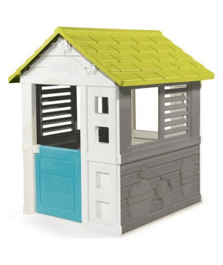 SMOBY Maison Jolie Maison - 1 portillon + 2 fenetres - Anti-UV - 98x110x127 cm - Facile a monter