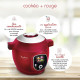 MOULINEX CE85B510 Multicuiseur intelligent COOKEO+ 6 L - 180 recettes préprogrammées - 1600W - 6 modes de cuisson - Rouge