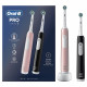 Oral-B Pro Series 1 Lot De Deux, Brosses a Dents Électriques Rose Et Noire, 2 Brossettes, Conçue Par Braun