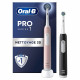 Oral-B Pro Series 1 Lot De Deux, Brosses a Dents Électriques Rose Et Noire, 2 Brossettes, Conçue Par Braun