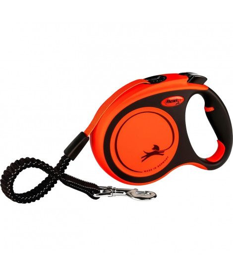 Laisse sangle TRIXIE flexi XTREME - Taille L - 5m - Noir et orange