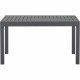 Table de jardin extensible rectangulaire 6 a 8 personnes - Structure aluminium - L 135-270 x P 90 x H 75 cm - Gris foncé