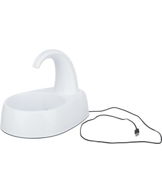 Fontaine a boire TRIXIE Curved Stream - Plastique - 2,5L - 25 × 24,5 × 35 cm - Blanc