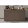 Buffet haut FIRENZE - Bronze et Chene Mercure - 3 portes - Style contemporain/design