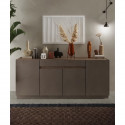 Buffet haut FIRENZE - Bronze et Chene Mercure - 4 portes + 1 tiroir - Style contemporain/design