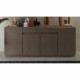 Buffet haut FIRENZE - Bronze et Chene Mercure - 4 portes + 1 tiroir - Style contemporain/design