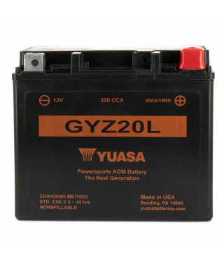 Batterie GYZ20L sans entretien AGM avec pack acide