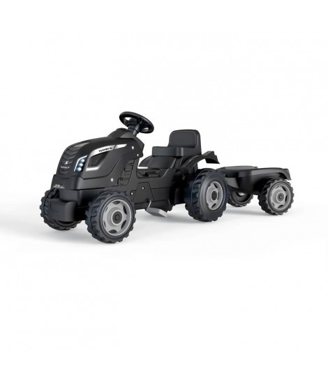 SMOBY Tracteur a pédales Farmer XL + Remorque - Noir