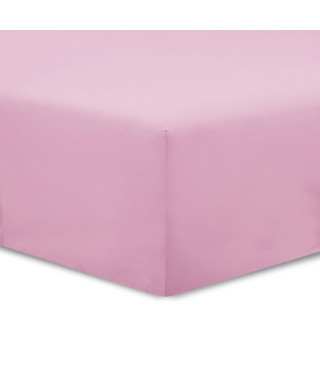 Vision - Drap housse Rose - 90x190cm - 100% coton