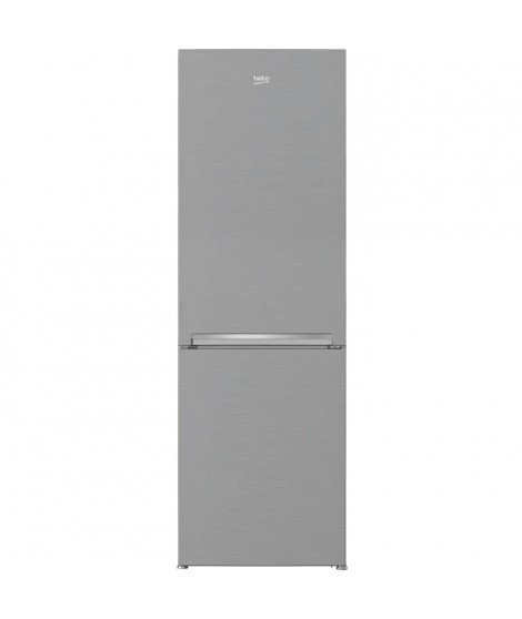 BEKO RCHE365K30XBN - Réfrigérateur combiné pose-libre 334L (233+101L) - Froid ventilé - L59,5x H184,5cm - Métal brossé