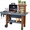 Smoby - Garden Kitchen - Cuisine d'Extérieur Evolutive - Grill Avec Flammes Magiques Rétractables - 40 Accessoires