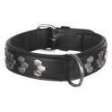 Active collier TRIXIE - Design stylisé - Cuir - Taille M - 3845 cm -  Noir