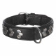 Active collier TRIXIE - Design stylisé - Cuir - Taille L - 4555 cm -  Noir