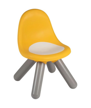 Smoby - Chaise enfant Jaune- Extérieur et Intérieur - H27cm - Fabrication française