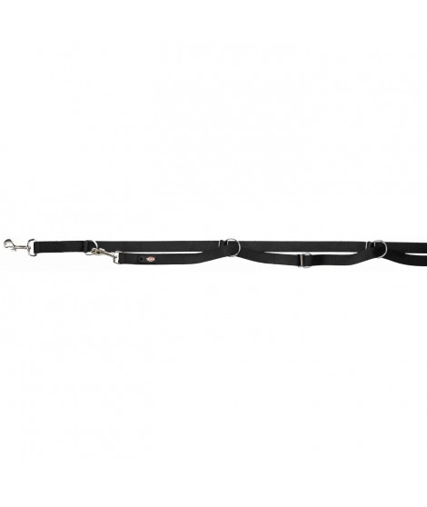 Laisse réglable TRIXIE Premium - Extra longue - L-XL: 3m - 25mm - Noir