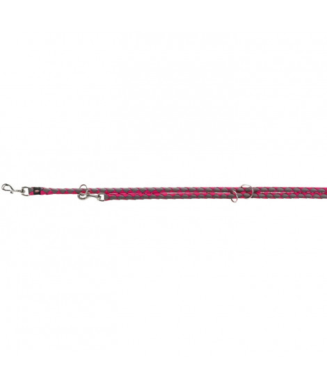 Laisse réglable TRIXIE Cavo - LXL: 2m - ø 18 mm - Fushia et gris graphite