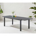 Table de jardin extensible - Structure aluminium - Plateau en aluminium fixé par ventouses - L 180-240 x P 90 x H 75 cm