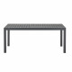 Table de jardin extensible - Structure aluminium - Plateau en aluminium fixé par ventouses - L 180-240 x P 90 x H 75 cm