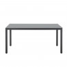 Table de jardin 6 personnes - Structure aluminium - Plateau verre trempé fixé par ventouses - L 160 x H 72 x P 90 cm