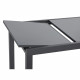 Ensemble repas de jardin : Table extensible 120-180 cm + 2 fauteuils + 6 chaises - Gris