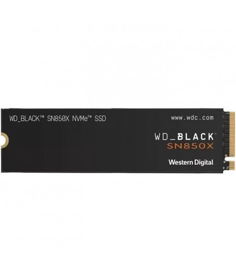 WESTERN DIGITAL Disque dur SN850X - NVME SSD - 2TB interne - Format M2 avec radiateur - Noir