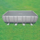 Bâche a bulles renforcée pour piscine - Rectangulaire - 5,49 x 2,74 m - Gris