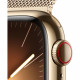 Apple Watch Series 9 GPS + Cellular - 41mm - Boîtier Acier Or - Bracelet Gold Milanese Loop