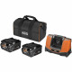 Pack perceuse-visseuse a percussion + meuleuse 125 mm - AEG POWERTOOLS - 18 V - Avec batteries, chargeur et sac