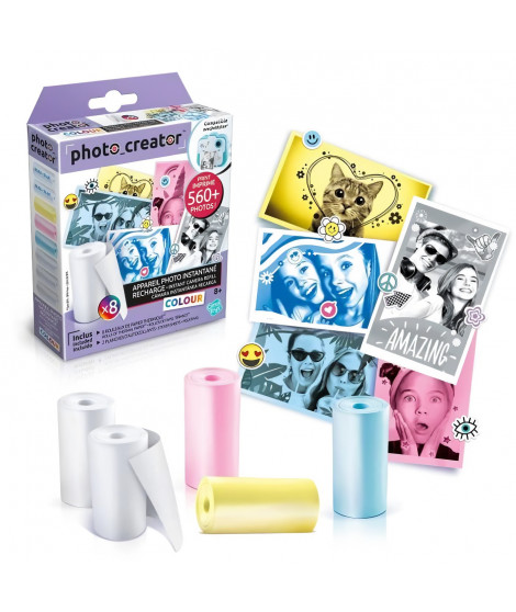 Canal Toys - Appareil Photo Instantané - Kit de Recharge avec Papiers Spéciaux de couleur - CLK 016
