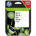 HP 364 Pack de 4 cartouches d'encre noire, cyan, jaune et magenta authentiques (N9J73AE) pour DeskJet 3070A, Photosmart 5525/…
