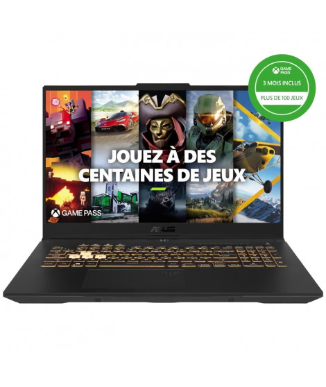 PC Portable Gamer ASUS TUF Gaming F17 | 17,3 FHD 144Hz - RTX 4070 8Go - Intel Core i7 13620H - RAM 16Go - 512Go SSD - Win 11