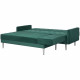 Canapé d'angle réversible 3 places  ISTANA -Velours Vert-  - - L 286 x P 169 x H 80 cm