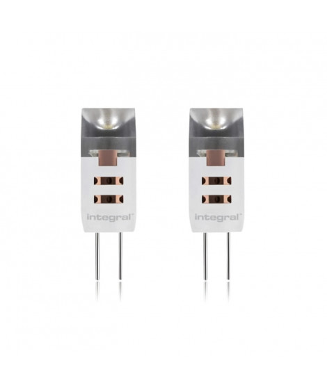 INTEGRAL LED Lot de 2 ampoules G4 90lm 1,5W équivalent a 10W 12V