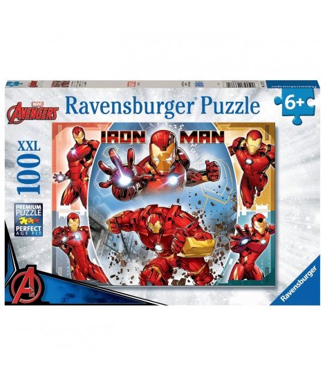 Ravensburger-MARVEL HEROS-Puzzle 100 pieces XXL - Le puissant Iron Man / Marvel Avengers-4005556133772-A partir de 6 ans