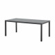 Ensemble repas de jardin : Table 180 cm + 8 chaises - Structure aluminium - Plateau verre trempé - Gris