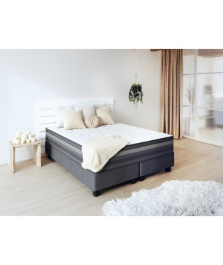 SERNIK Ensemble Matelas + sommier - 140 x 190 cm - 1480 Ressorts ensachés - 30 cm - COCOON ZEN