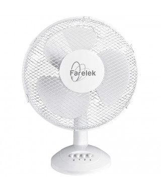 Ventilateur a poser MIAMI 30 - 30cm 40W blanc oscillant - FARELEK