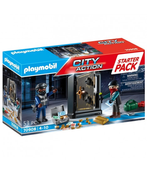 PLAYMOBIL - 70908 - Starter Pack Policier cambrioleur de coffre-fort