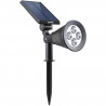 LUMISKY Spot solaire extérieur étanche - 4 LEDs blanches - 200 Lm - Tete pivotante a 90°C