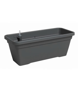 Jardiniere - Plastique - Anthracite - Rectangulaire - L57,9 x P24,3 x H22cm - ARTEVASI