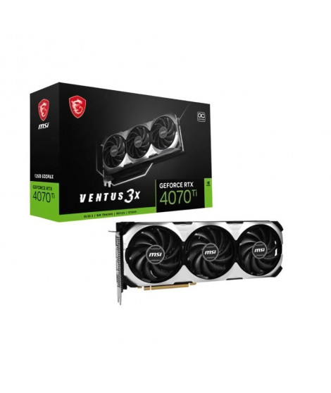 MSI - Carte graphique - RTX 4070TI VENTUS 3X E1 12G OC