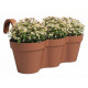 Pot ARTEVASI - CAPRI TRIPLE - Balcon - Terre cuite - L54 x P30,5 x H28 cm