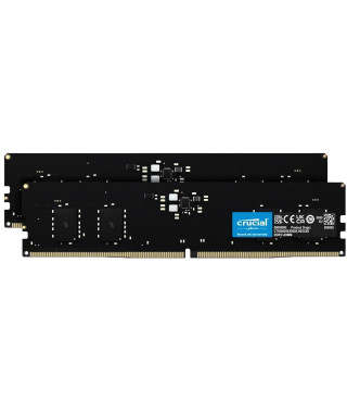 Mémoire RAM - CRUCIAL - Kit DDR5-4800 UDIMM - 16 Go : 2x8 Go (CT2K8G48C40U5)