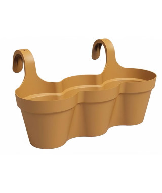 Pot ARTEVASI - CAPRI TRIPLE - Balcon - Jaune miel - L54 x P30,5 x H28 cm