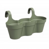 Pot ARTEVASI - CAPRI TRIPLE - Balcon - Vert Cendre - L54 x P30,5 x H28 cm