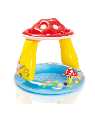 INTEX Piscine gonflable enfant / bébé pataugeoire Carree Champignon