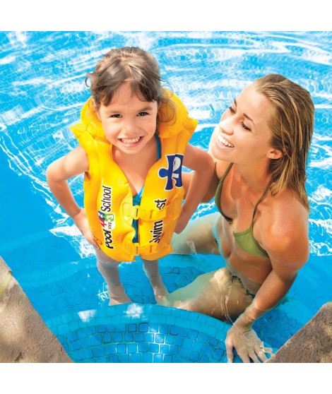 INTEX Gilet d'apprentissage de natation / sauvetage enfant Pool School - 58660NP