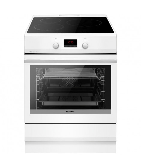 Cuisiniere Induction BRANDT BCI2651W - 3 Feux - Pyrolyse - L60cm