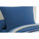 Parure de couette microfibre HOME PASSION STANIS  - 1 housse de couette 140 x 200 cm + 1 taie d'oreiller 63 x 63 cm - Bleu